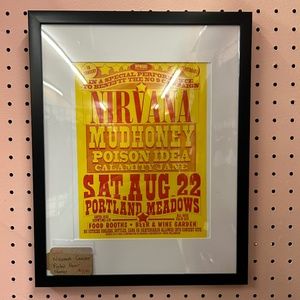 Framed Retro Concert Poster Print NWOT